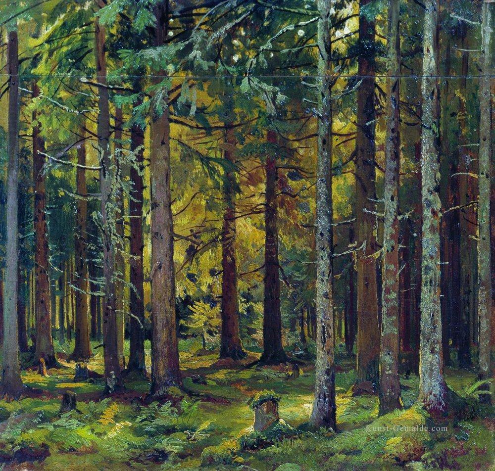 Tannenwald klassische Landschaft Ivan Ivanovich Bäume Ölgemälde